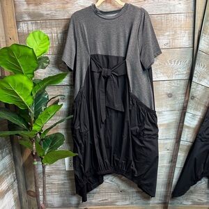 Stylish Gray and Black Women's Dress